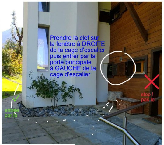 Do not try to force the lock of my neighbors, your door is inside the residence..on the other side of the stairwell (white wall). Bypass the stairwell and enter the residence