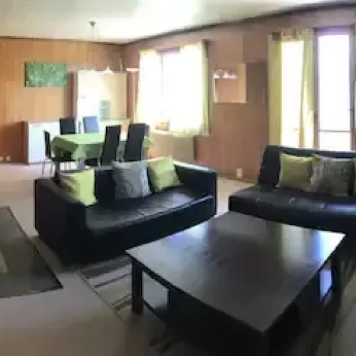 pièce à vivre avec les 2 canapés lit supplémentaire - lounge with both sofa-bed